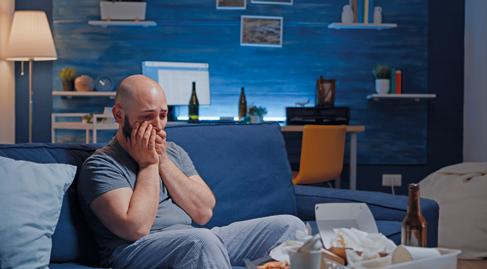homme en souffrance