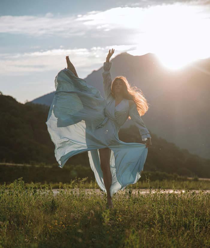 danseuse dans la lumière