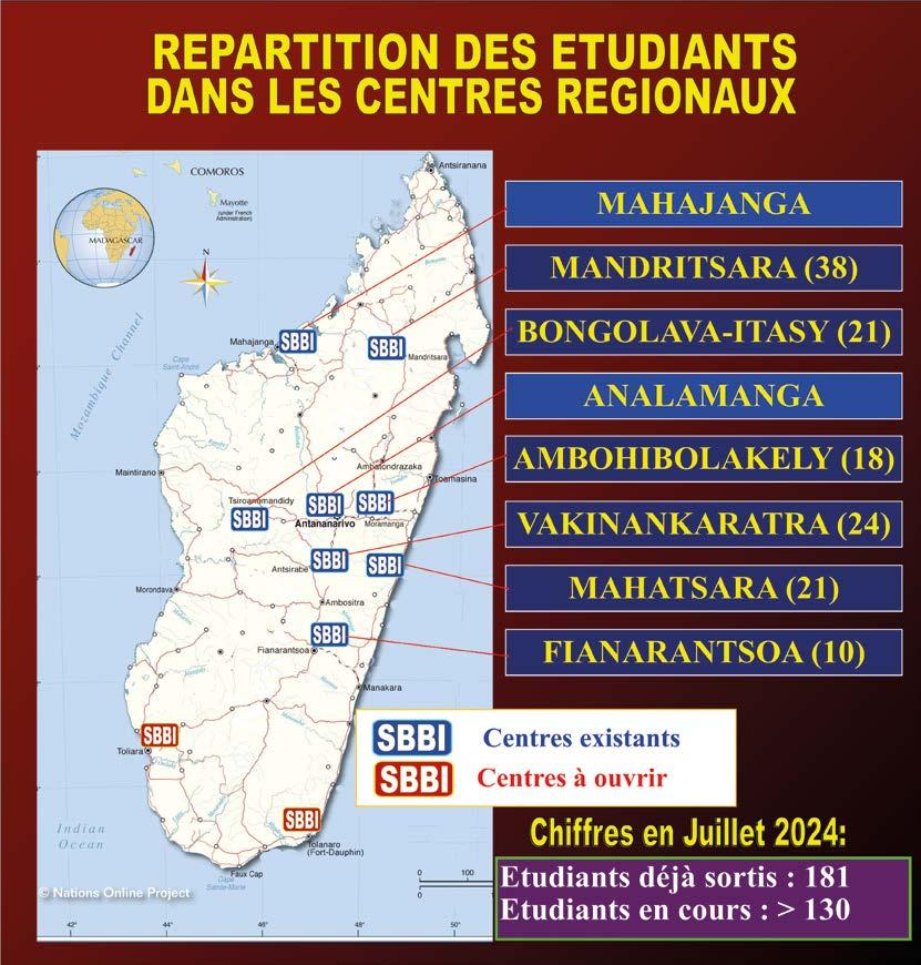 carte de répartition des étudiants